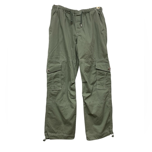 Rue 21 Y2K Parachute Cargo Pants Women's Small Green - Picture 1 of 5